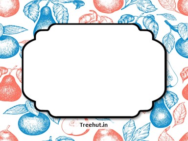 Fall Fruits Free Printable Labels, 3x4 inch Name Tag